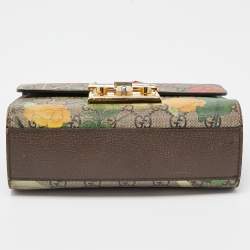 Pre Owned Gucci Multicolor Tian GG Supreme Canvas Small Padlock Shoulder Bag