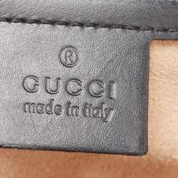 Pre Owned Gucci Black Guccissima Leather Medium Padlock Shoulder Bag