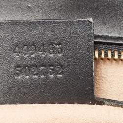 Pre Owned Gucci Black Guccissima Leather Medium Padlock Shoulder Bag