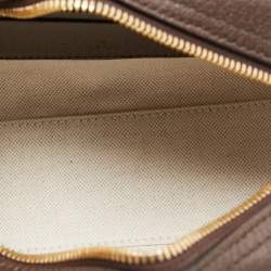 Pre Owned Gucci Beige/Brown GG Supreme Canvas and Leather Mini Ophidia Satchel