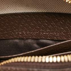 Pre Owned Gucci Beige/Brown GG Supreme Canvas and Leather Mini Ophidia Satchel
