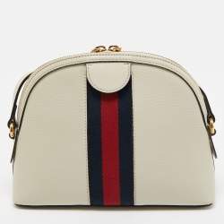 Gucci Off White Leather Small Ophidia Shoulder Bag