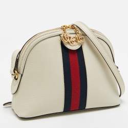 Gucci Off White Leather Small Ophidia Shoulder Bag