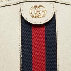 Gucci Off White Leather Small Ophidia Shoulder Bag