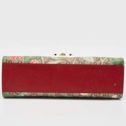 مملوكة مسبقًا Gucci Multicolor Tian Print GG Supreme Canvas Medium Padlock Shoulder Bag