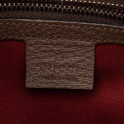 Pre Owned Gucci Brown/Beige GG Supreme Canvas and Leather Square Messenger Bag