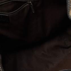 Pre Owned Gucci Beige/Black GG Canvas and Leather Medium New Ladies Web Tote  