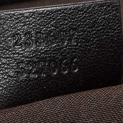 Pre Owned Gucci Beige/Black GG Canvas and Leather Medium New Ladies Web Tote  