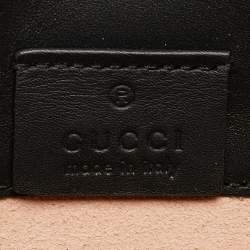 Pre Owned Gucci Black Leather Super Mini Sylvie Chain Shoulder Bag