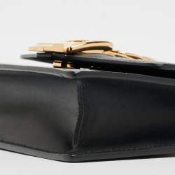 Pre Owned Gucci Black Leather Super Mini Sylvie Chain Shoulder Bag