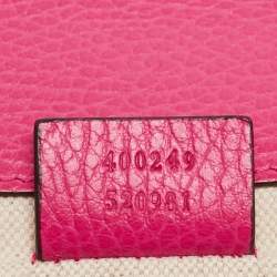 Pre Owned Gucci Pink Leather Small Dionysus Crystals Shoulder Bag