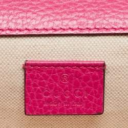 Pre Owned Gucci Pink Leather Small Dionysus Crystals Shoulder Bag