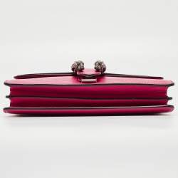 Pre Owned Gucci Pink Leather Small Dionysus Crystals Shoulder Bag