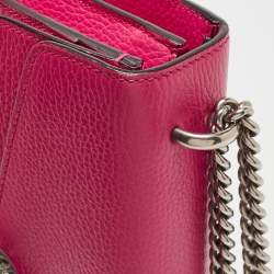 Pre Owned Gucci Pink Leather Small Dionysus Crystals Shoulder Bag