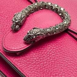 Pre Owned Gucci Pink Leather Small Dionysus Crystals Shoulder Bag