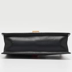 Pre Owned Gucci Black Leather Small Sylvie Shoulder Bag