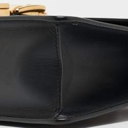 Pre Owned Gucci Black Leather Small Sylvie Shoulder Bag