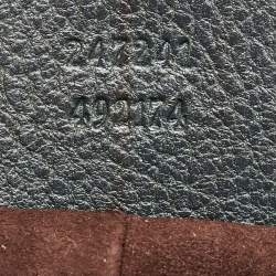 Pre Owned Gucci Green/Black Python and Leather Interlocking G Charm Bag