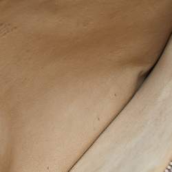 Pre Owned Gucci Old Rose GG Supreme Blooms Canvas and Suede Zip Pouch