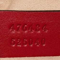 Pre Owned Gucci Red Matelassé Leather GG Marmont Belt Bag