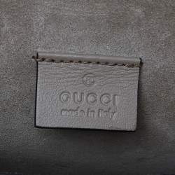 Pre Owned Gucci Blue/Beige GG Supreme Canvas and Suede Small Embroidered Dionysus Shoulder Bag
