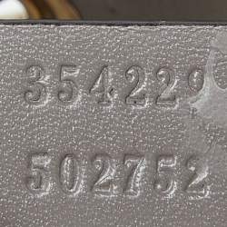 Pre Owned Gucci Grey Diamante Leather Medium Hilary Bucket Bag