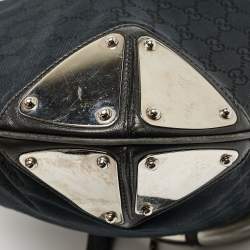 Pre Owned Gucci Black GG Canvas and Leather Large Babouska Indy Hobo