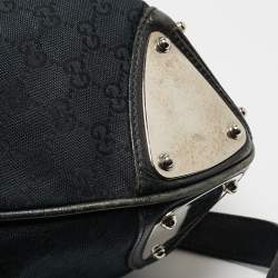 Pre Owned Gucci Black GG Canvas and Leather Large Babouska Indy Hobo