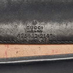 Gucci Black GG Velvet and Leather Super Mini Dionysus Shoulder Bag