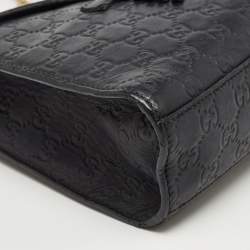 Gucci Black Guccisima Leather Medium Emily Shoulder Bag