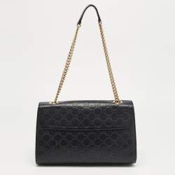 Gucci Black Guccisima Leather Medium Emily Shoulder Bag
