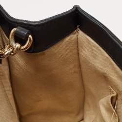 Gucci Black Guccisima Leather Medium Emily Shoulder Bag