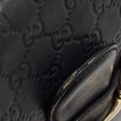 Gucci Black Guccisima Leather Medium Emily Shoulder Bag