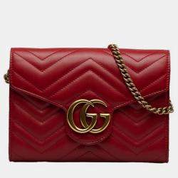 Gg marmont velvet wallet on chain hot sale