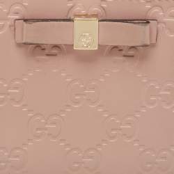 Gucci Beige Guccissima Leather Zip Around Continental Wallet