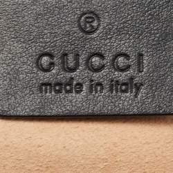 Pre Owned Gucci Black Matelassé Leather Small GG Marmont Camera Crossbody Bag