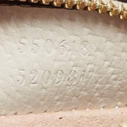 Gucci Off White Leather Mini Ophidia Round Shoulder Bag