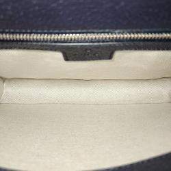 Pre Owned Gucci Ophidia PVC Navy Blue Top Handle Bag