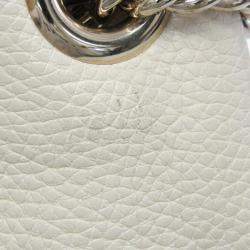 Gucci Cream Leather Soho Chain Tote Bag 