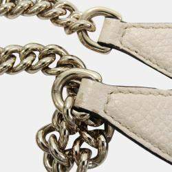 Gucci Cream Leather Soho Chain Tote Bag 