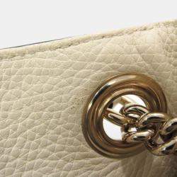 Gucci Cream Leather Soho Chain Tote Bag 
