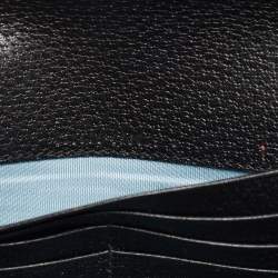 Gucci Black Leather Bees Padlock Continental Wallet On Chain