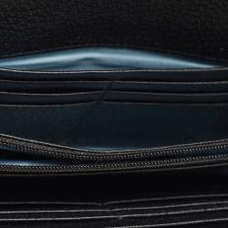 Gucci Black Leather Bees Padlock Continental Wallet On Chain