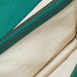 Pre Owned Gucci Green Leather Small Dionysus Crystals Shoulder Bag