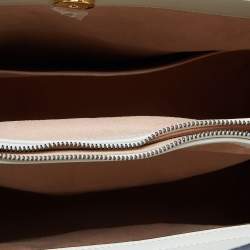 مملوكة مسبقًا حقيبة يد توتس غوتشي ديانا جلد أوف وايت متوسطة