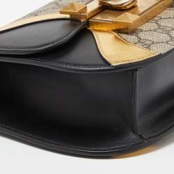 Pre Owned Gucci Tri Color GG Supreme Canvas and Leather Osiride Small Shoulder Bag