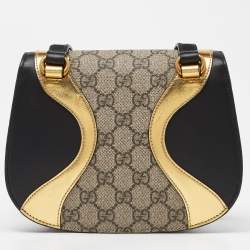 Pre Owned Gucci Tri Color GG Supreme Canvas and Leather Osiride Small Shoulder Bag