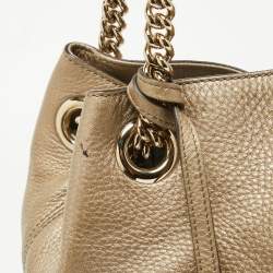 Gucci Gold Leather Medium Soho Chain Tote