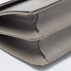 Gucci Grey Leather Small Interlocking G Shoulder Bag