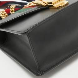 حقيبة كروس غوتشي ميني ويب سيلفي بسلسلة جلد أسود